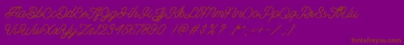 Fonte Riverside DEMO – fontes marrons em um fundo roxo
