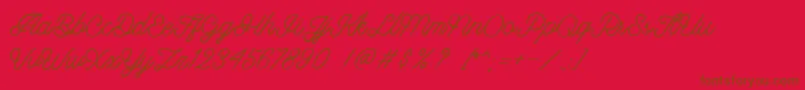 Riverside DEMO Font – Brown Fonts on Red Background