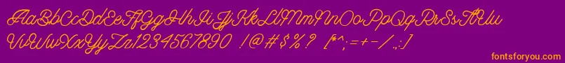 Riverside DEMO Font – Orange Fonts on Purple Background