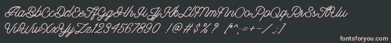 Riverside DEMO Font – Pink Fonts on Black Background