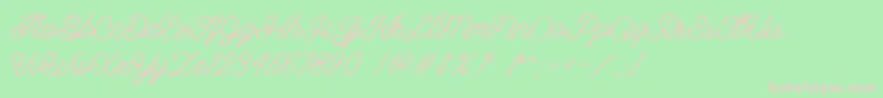 Riverside DEMO Font – Pink Fonts on Green Background