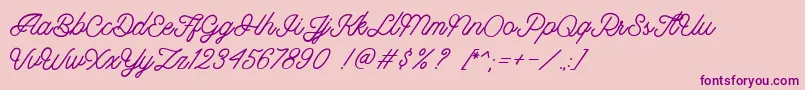 Riverside DEMO Font – Purple Fonts on Pink Background