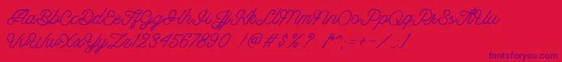 Riverside DEMO Font – Purple Fonts on Red Background