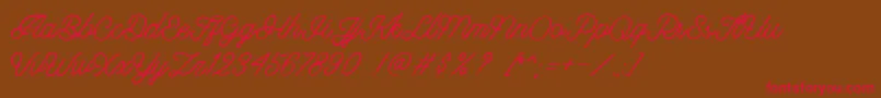 Riverside DEMO Font – Red Fonts on Brown Background