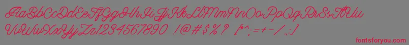 Riverside DEMO Font – Red Fonts on Gray Background