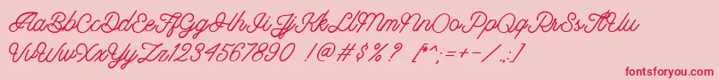 Riverside DEMO Font – Red Fonts on Pink Background