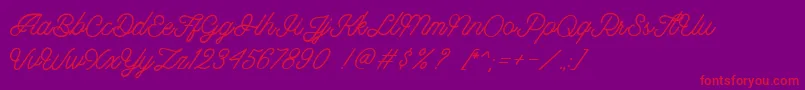 Riverside DEMO Font – Red Fonts on Purple Background