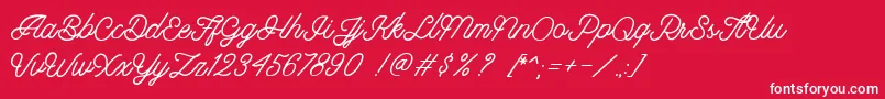 Riverside DEMO Font – White Fonts on Red Background