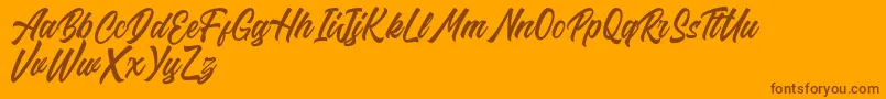 fuente Riverside FREE – Fuentes Marrones Sobre Fondo Naranja