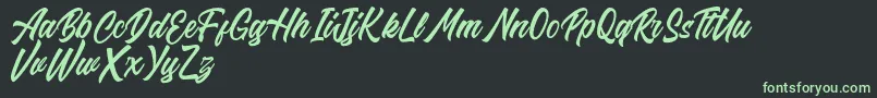 Riverside FREE Font – Green Fonts on Black Background