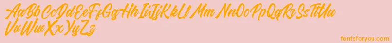 Riverside FREE Font – Orange Fonts on Pink Background