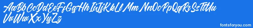 Riverside FREE Font – White Fonts on Blue Background