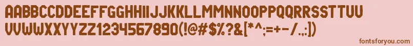 Riverside Sans Font – Brown Fonts on Pink Background