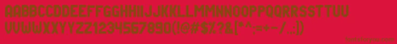 Riverside Sans Font – Brown Fonts on Red Background