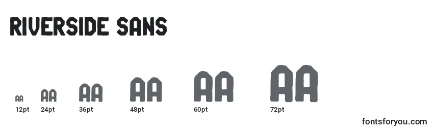 Größen der Schriftart Riverside Sans