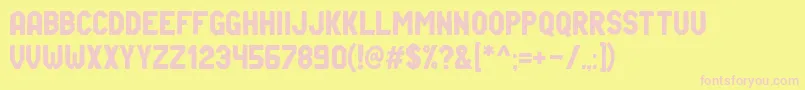 Riverside Sans Font – Pink Fonts on Yellow Background