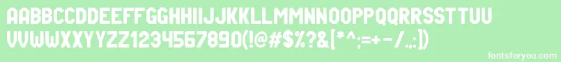 Riverside Sans Font – White Fonts on Green Background