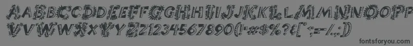 ChorizoItalic-Schriftart – Schwarze Schriften auf grauem Hintergrund