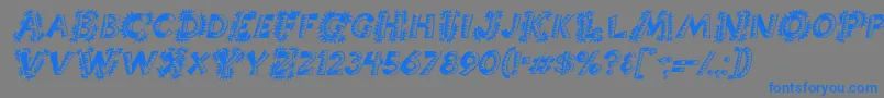 ChorizoItalic Font – Blue Fonts on Gray Background