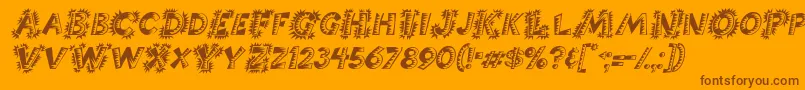 ChorizoItalic Font – Brown Fonts on Orange Background