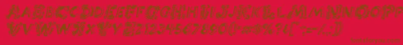 ChorizoItalic Font – Brown Fonts on Red Background