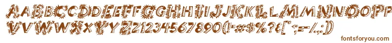 ChorizoItalic-fontti – ruskeat fontit valkoisella taustalla