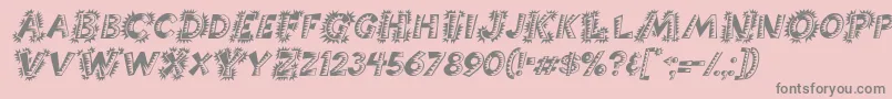 ChorizoItalic Font – Gray Fonts on Pink Background