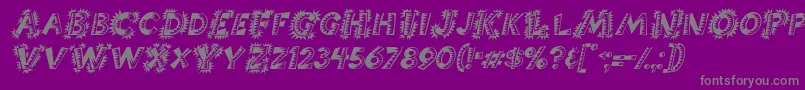 ChorizoItalic-Schriftart – Graue Schriften auf violettem Hintergrund