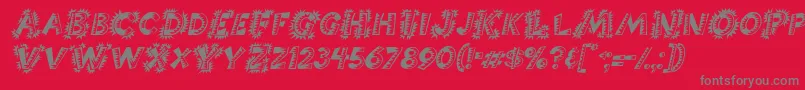 ChorizoItalic Font – Gray Fonts on Red Background