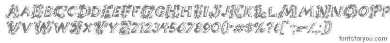 ChorizoItalic Font – Gray Fonts on White Background