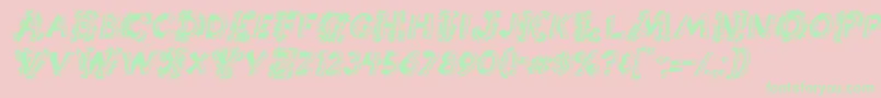 ChorizoItalic Font – Green Fonts on Pink Background
