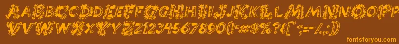 ChorizoItalic Font – Orange Fonts on Brown Background