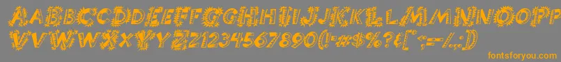 ChorizoItalic Font – Orange Fonts on Gray Background