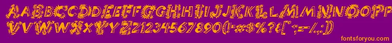 fuente ChorizoItalic – Fuentes Naranjas Sobre Fondo Morado