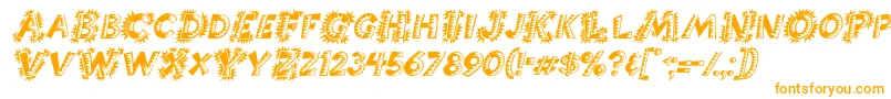 フォントChorizoItalic – 白い背景にオレンジのフォント