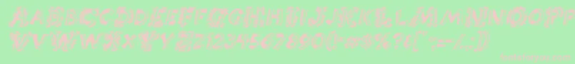 Police ChorizoItalic – polices roses sur fond vert