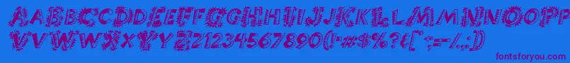 fuente ChorizoItalic – Fuentes Moradas Sobre Fondo Azul