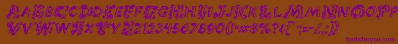 Шрифт ChorizoItalic – фиолетовые шрифты на коричневом фоне