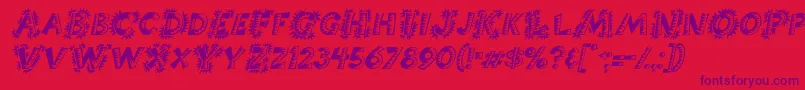 ChorizoItalic Font – Purple Fonts on Red Background
