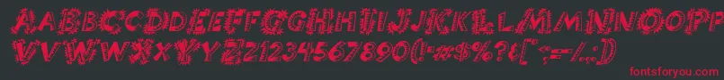 fuente ChorizoItalic – Fuentes Rojas Sobre Fondo Negro