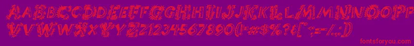 ChorizoItalic-Schriftart – Rote Schriften auf violettem Hintergrund