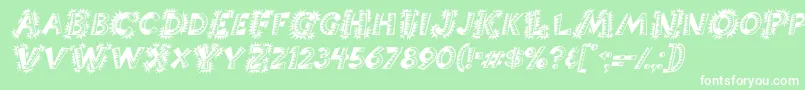 ChorizoItalic Font – White Fonts on Green Background