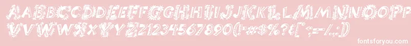 フォントChorizoItalic – ピンクの背景に白い文字