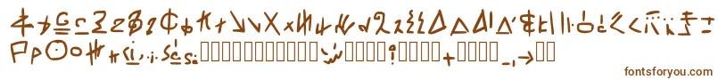 Шрифт RivworldFont Regular – коричневые шрифты на белом фоне