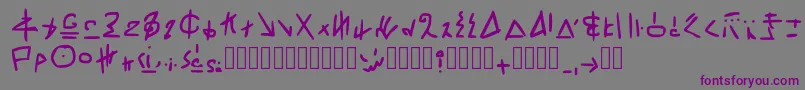 Шрифт RivworldFont Regular – фиолетовые шрифты на сером фоне