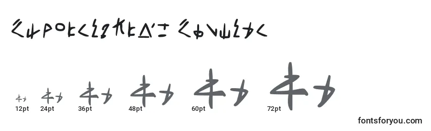 RivworldFont Regular Font Sizes