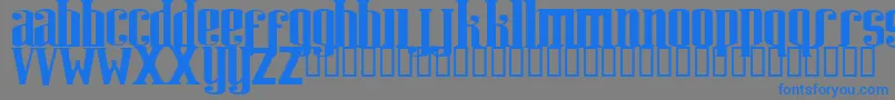 Czcionka RIWEUK   – niebieskie czcionki na szarym tle