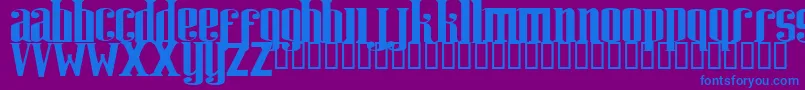 Шрифт RIWEUK   – синие шрифты на фиолетовом фоне