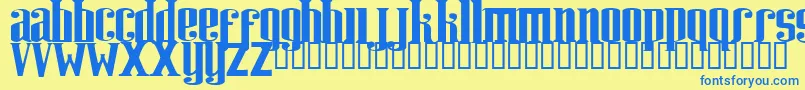 RIWEUK   Font – Blue Fonts on Yellow Background