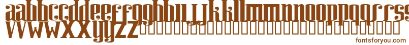 RIWEUK  -Schriftart – Braune Schriften auf weißem Hintergrund